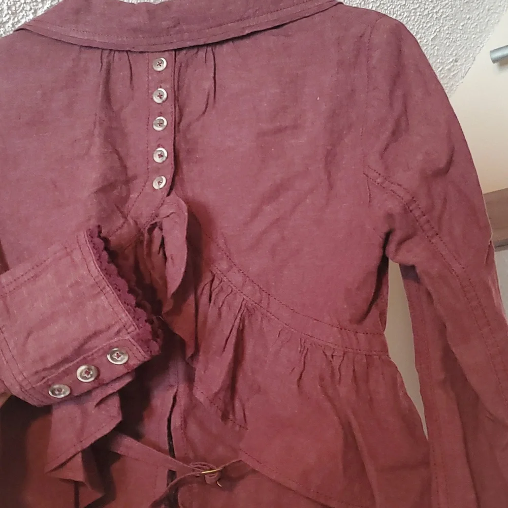 Vintage early 2000's FP Croped ruffle jacket xs - Picture 3 of 12
